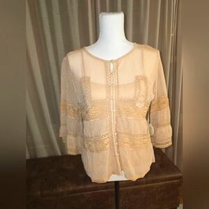 NWT, Revolve, Tularosa, Beige, Champagne, Size M, Blouse